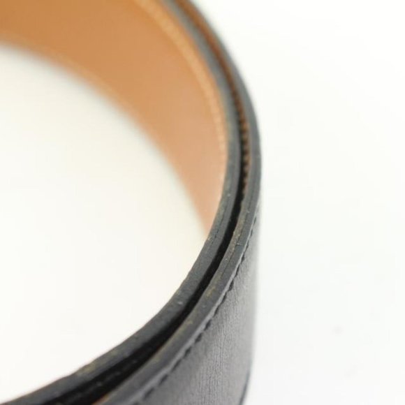 Hermès Black x Brown 32mm H Logo Belt Kit Gold Buckle 3h318s main image 7